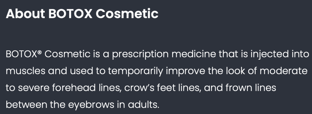 Botox cosmetic